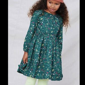 Tea Collection Green Floral Kids Dress